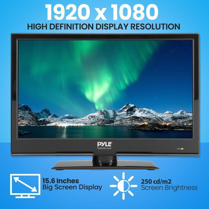 Televisor Pyle LED de 156" 1080p con DVD Combo Negro