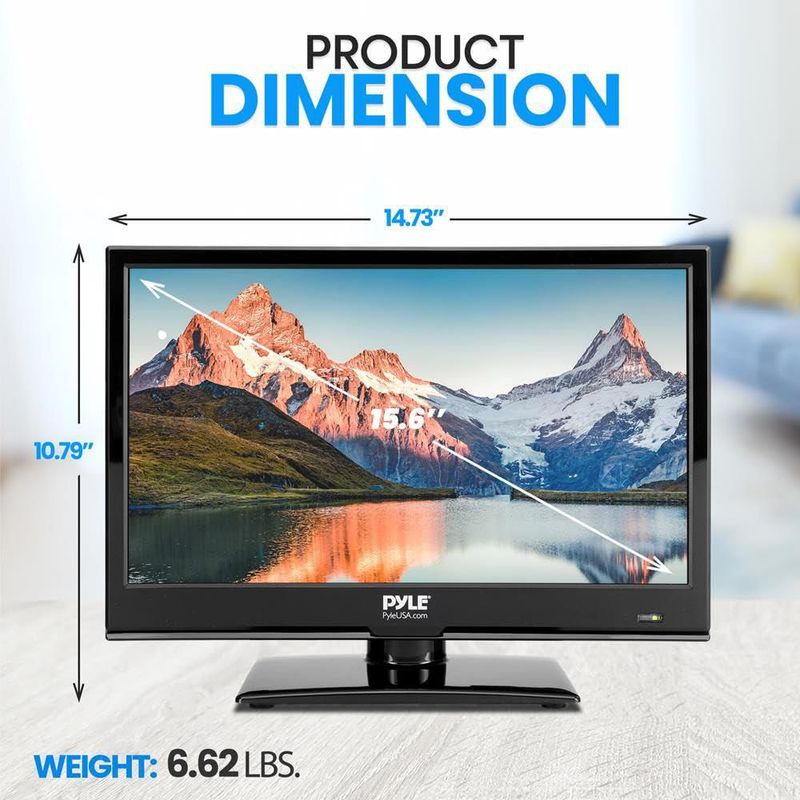 Televisor Pyle LED de 156" 1080p con DVD Combo Negro