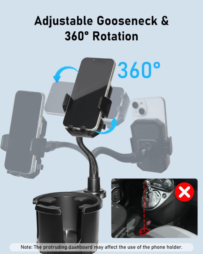 Portavasos BELINOUS 2 en 1 con soporte para teléfono