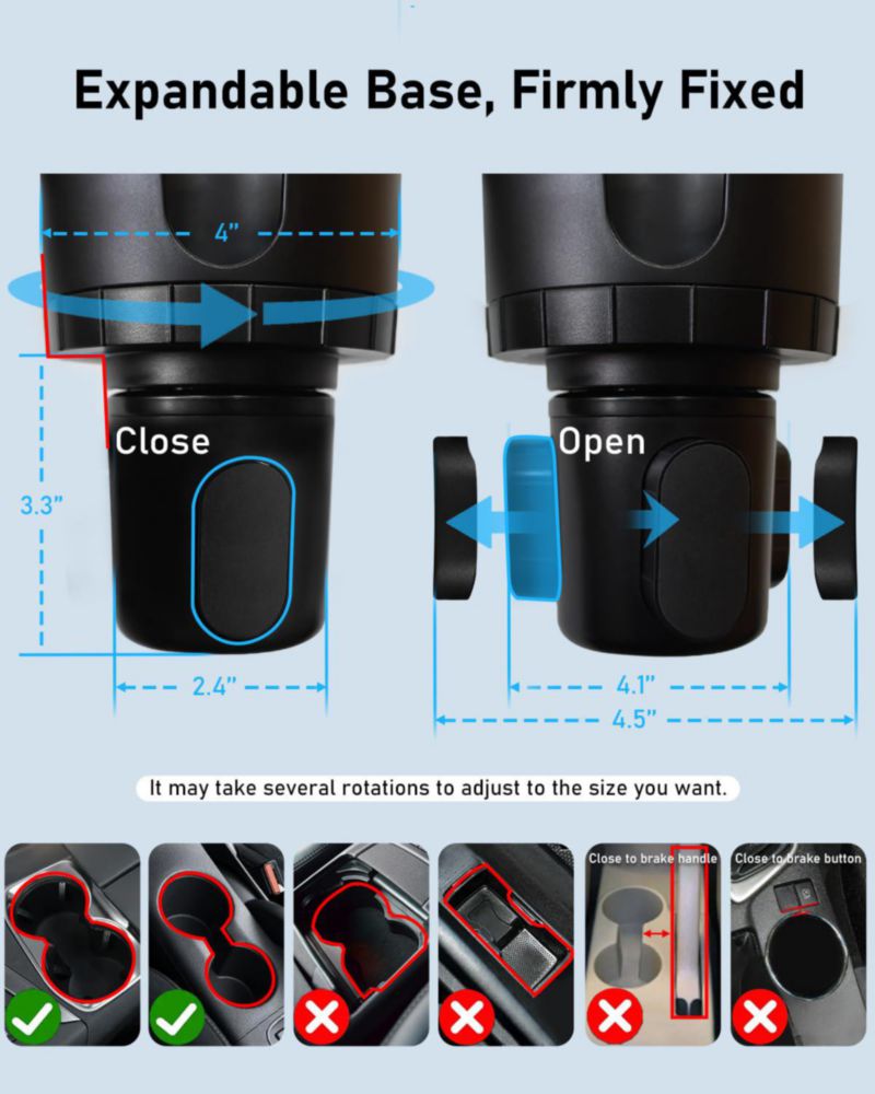 Portavasos BELINOUS 2 en 1 con soporte para teléfono