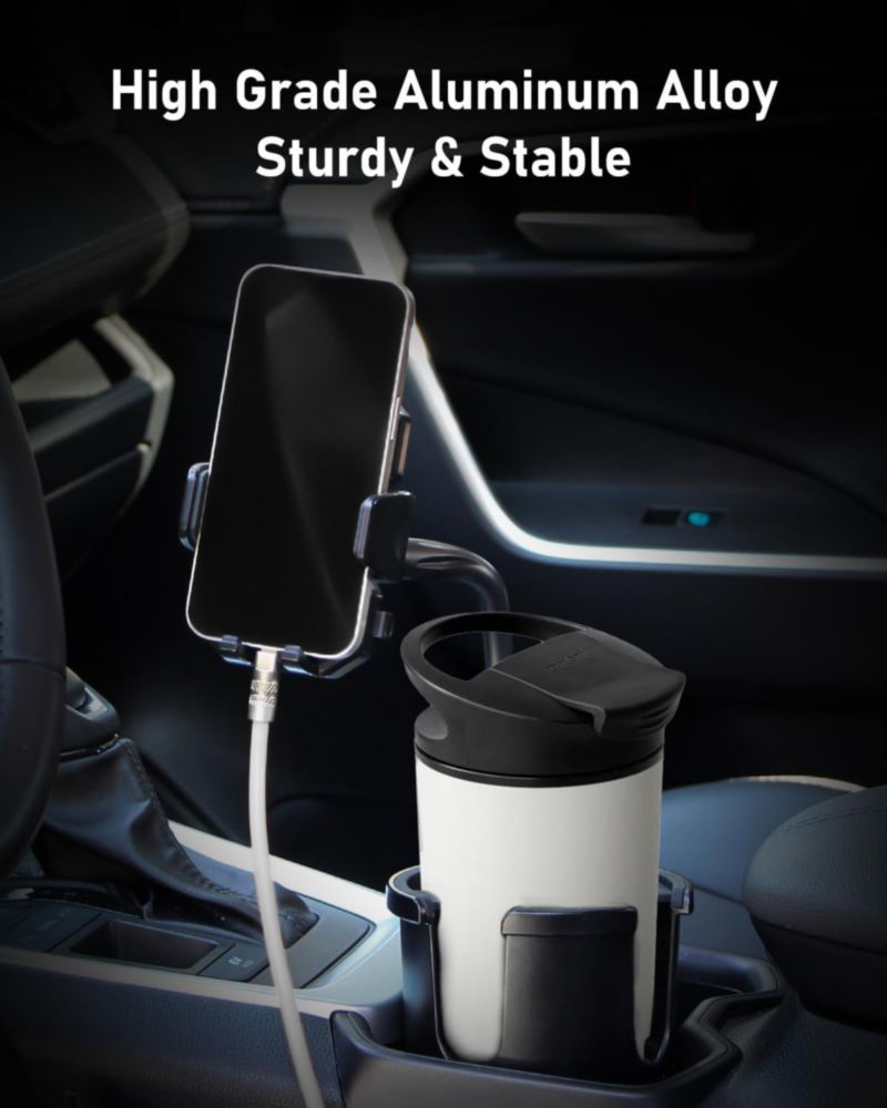 Portavasos BELINOUS 2 en 1 con soporte para teléfono