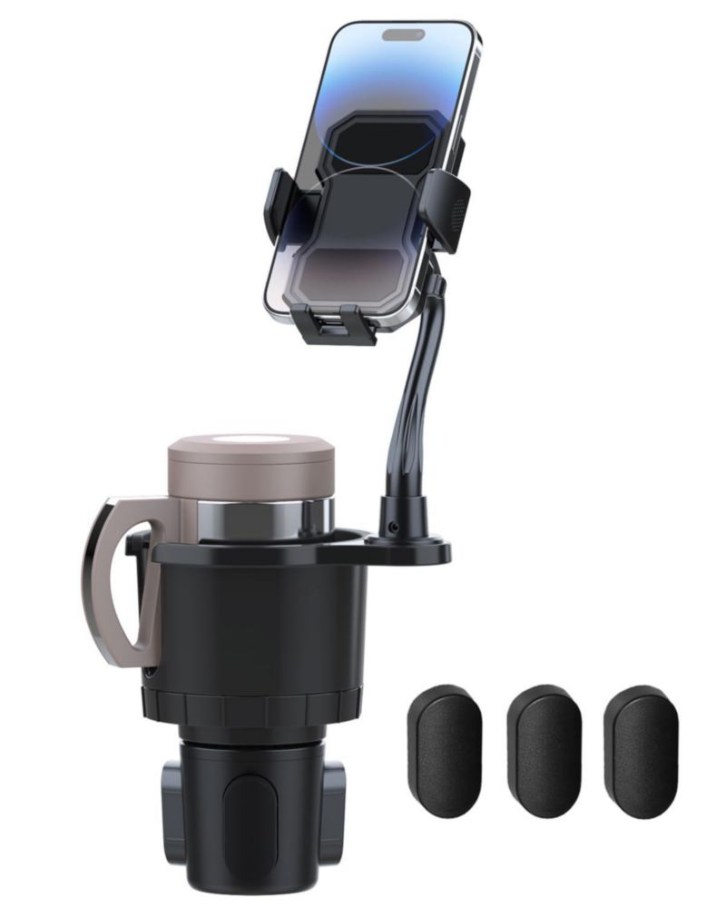 Portavasos BELINOUS 2 en 1 con soporte para teléfono