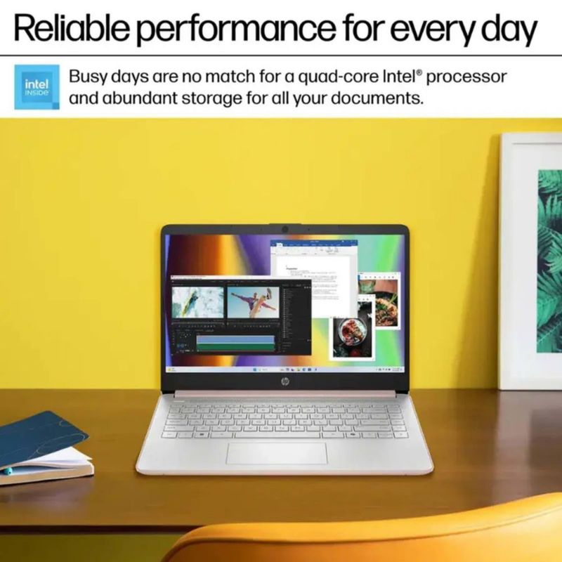 Portátil HP Stream 14" 4 GB RAM 192 GB SSD WiFi 6 Oro rosado