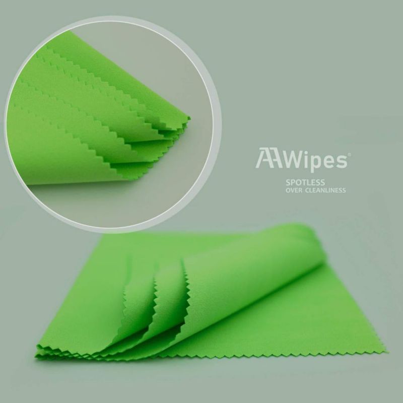 AAwipes Paños para guitarra 30 cm verde pack de 6 tipo peluche