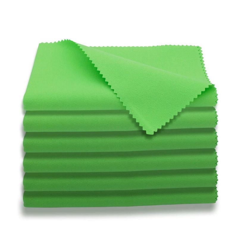 AAwipes Paños para guitarra 30 cm verde pack de 6 tipo peluche