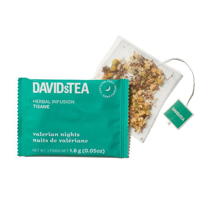 DAVIDsTEA Valerian Nights – 12 bolsas sin cafeína
