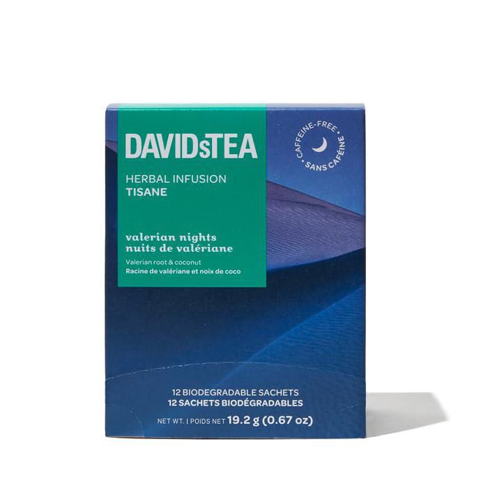 DAVIDsTEA Valerian Nights – 12 bolsas sin cafeína