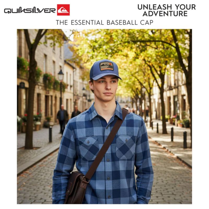 Gorra Quiksilver Camionero Snapback Azul Sombra Talla Única