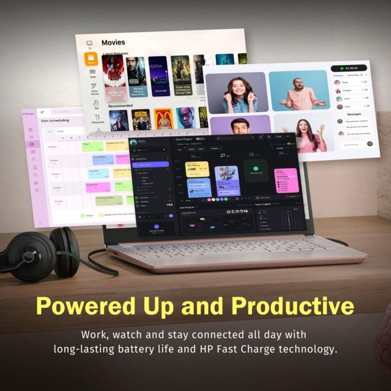 Portátil HP 356 cm 4 GB RAM 288 GB UFS Win 11 Rosa Pálido