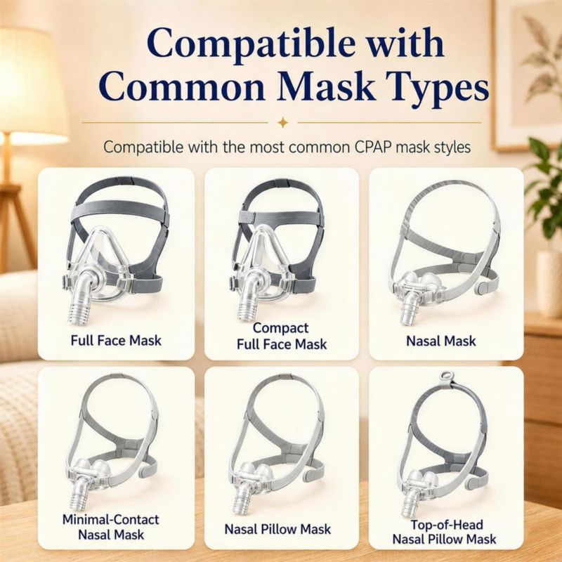 Almohada CPAP IKSTAR Ajustable de Espuma Viscoelástica con Soporte Cervical