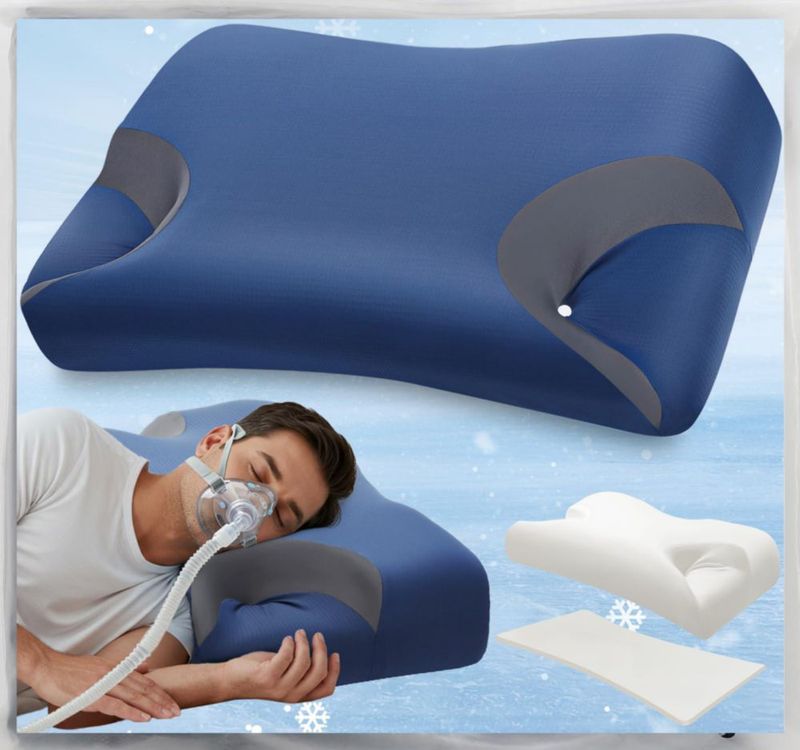 Almohada CPAP IKSTAR Ajustable de Espuma Viscoelástica con Soporte Cervical