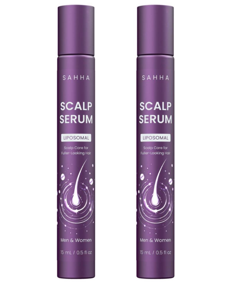Sérum capilar Sahha pack de 2 unidades de 15 ml con aplicador roll‑on para crecimiento del cabello