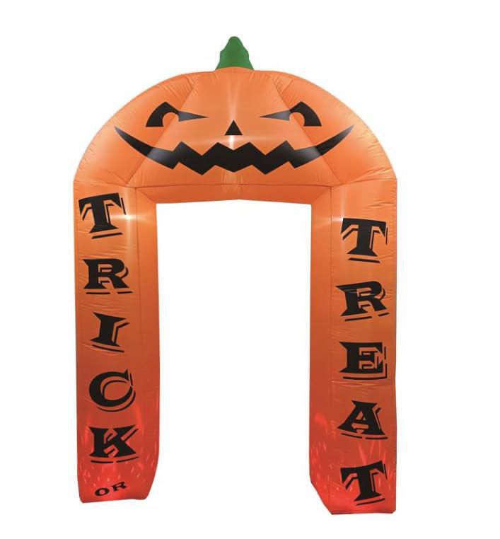 Arco inflable para celebrar Halloween 244 cm calabaza 8 pies