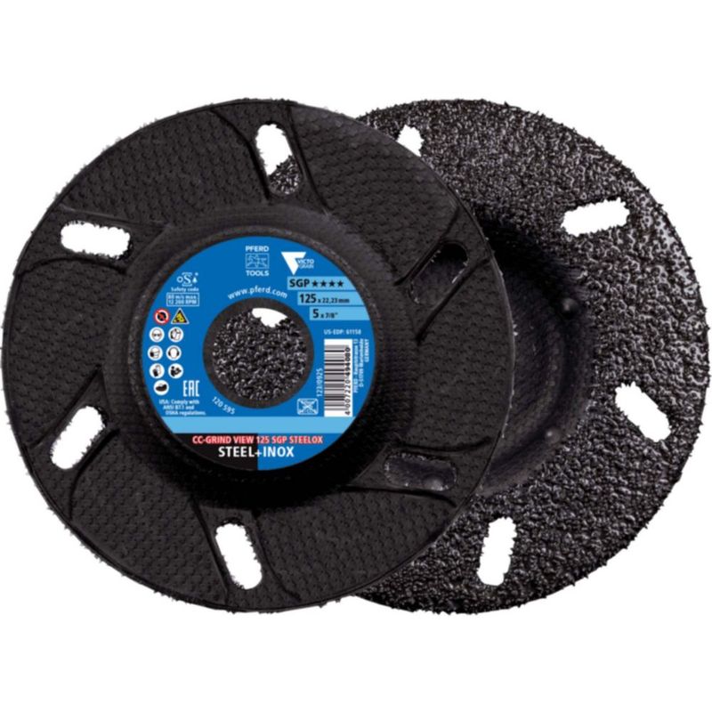 Disco de desbaste PFERD 125 mm 7/8" (10 unidades)