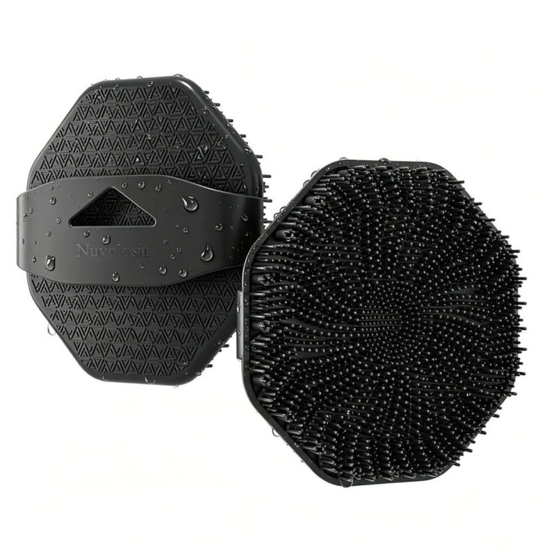 Cepillo de Limpieza Corporal Nuvolosit de Silicona Negra