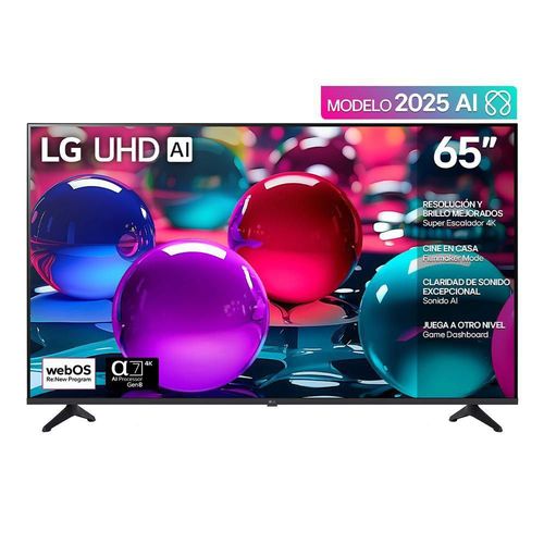 Pantalla 65 pulgadas LG UHD AI UA75 4K SMART TV 2025 65UA7300PSB