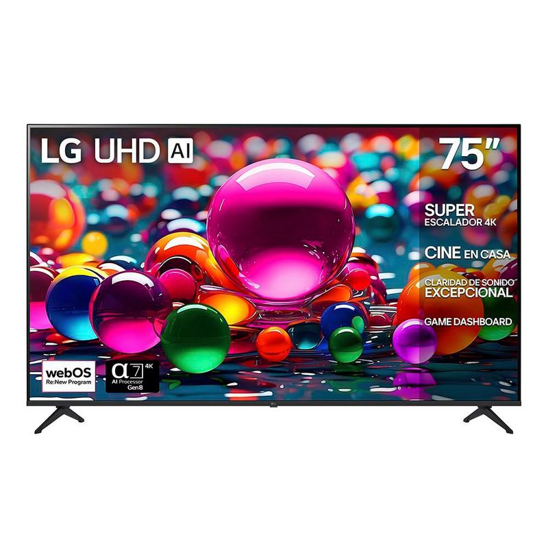 Pantalla 75 pulgadas LG UHD AI UA75 4K SMART TV 2025 75UA7500PSA