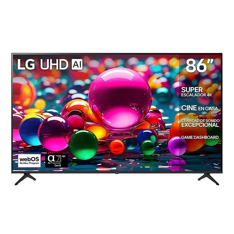 Pantalla 86 pulgadas LG UHD AI UA75 4K SMART TV 2025 86UA7500PSA