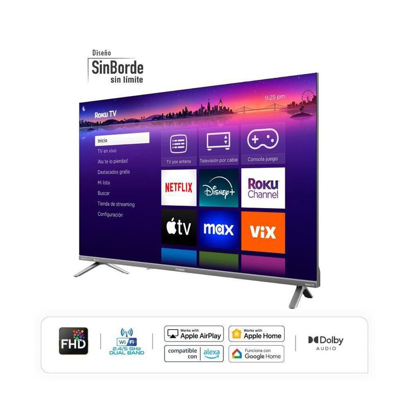Pantalla QLED Hyundai 40 Pulgadas Smart HYLED4028QR
