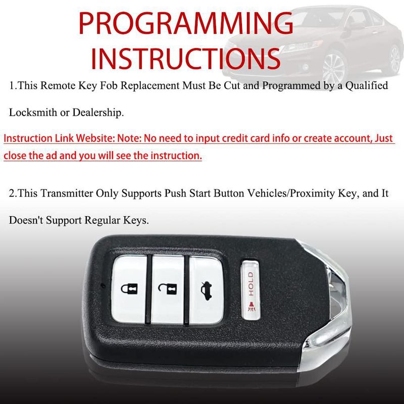 Control remoto MechanMagic para Honda Accord/Civic ACJ932HK1210A