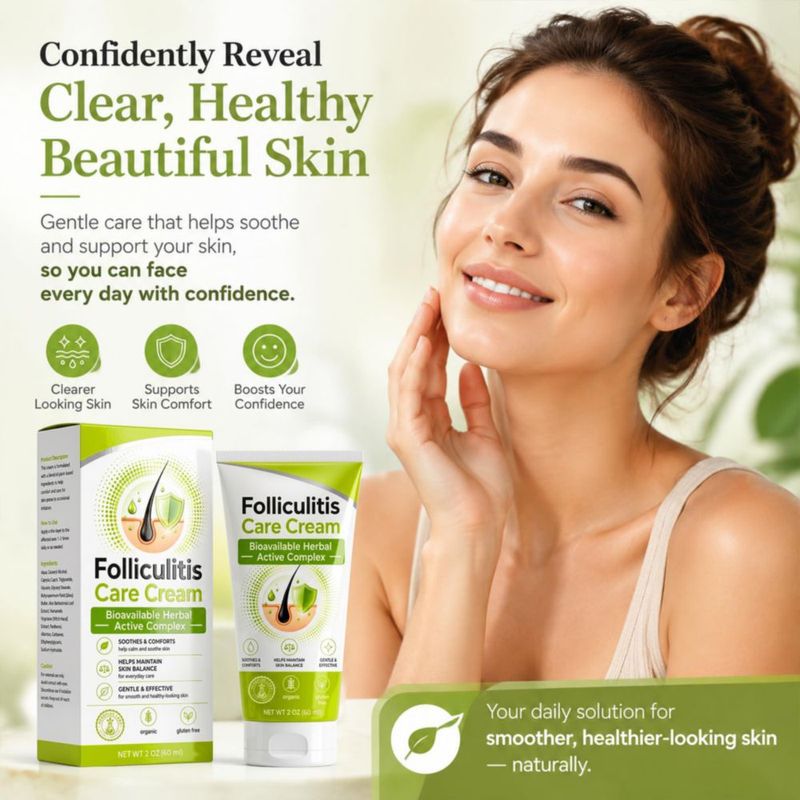 Crema para Foliculitis YESNATURE 60 ml para Cuero Cabelludo Cara y Cuerpo