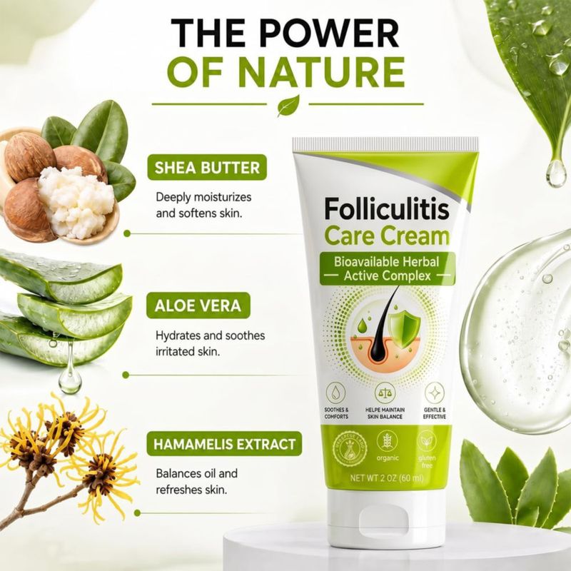 Crema para Foliculitis YESNATURE 60 ml para Cuero Cabelludo Cara y Cuerpo