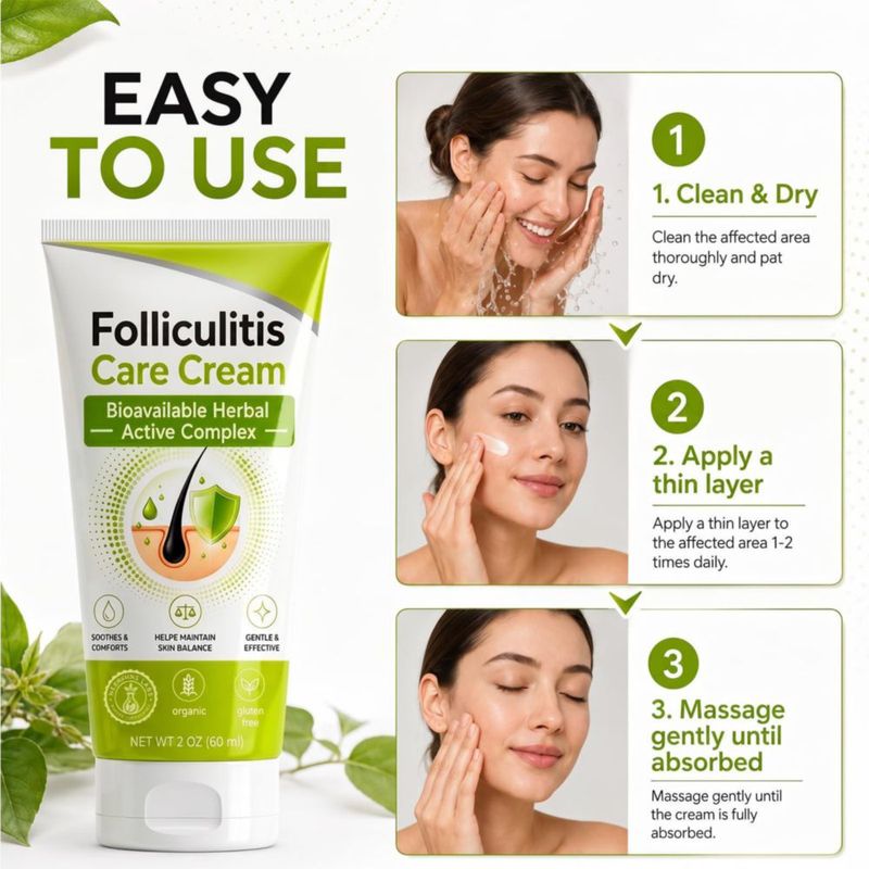 Crema para Foliculitis YESNATURE 60 ml para Cuero Cabelludo Cara y Cuerpo