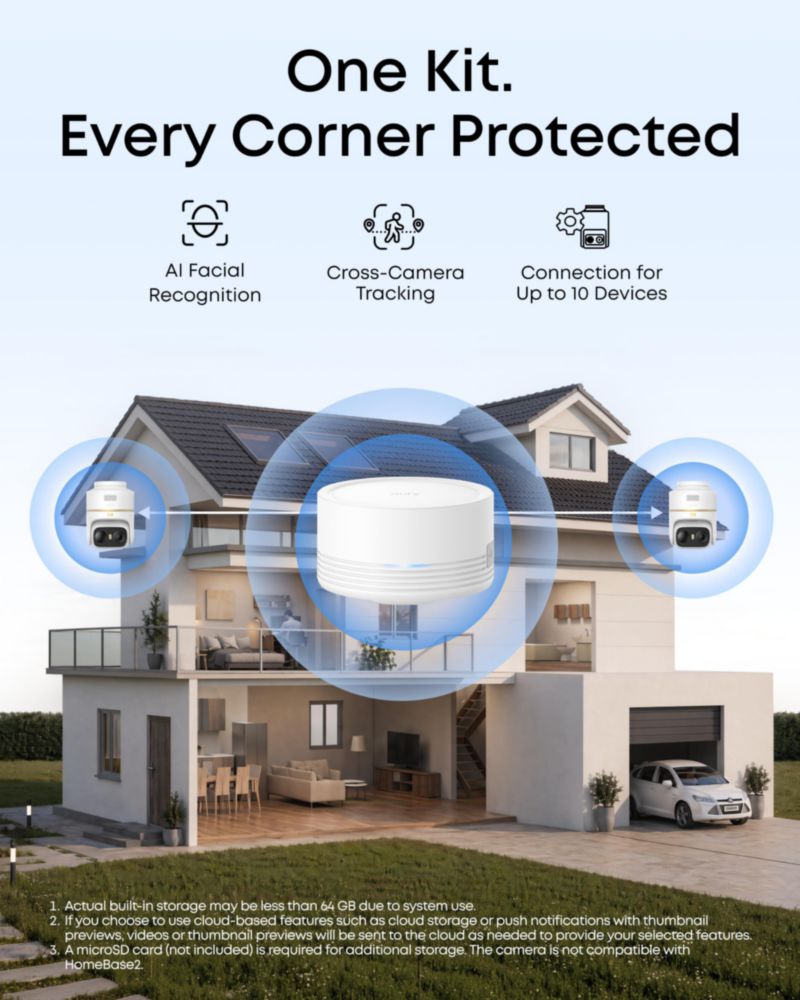 Cámara de Seguridad eufy Security 4K Solar - Kit de 2 Cámaras