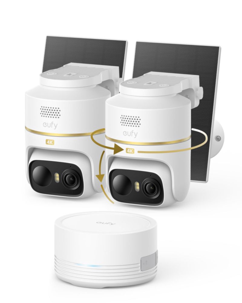 Cámara de Seguridad eufy Security 4K Solar - Kit de 2 Cámaras