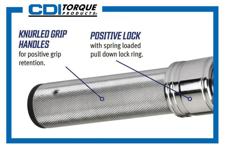 Llave dinamométrica Snap-on CDI 1501MRMH de 20 a 150 lb-pulg mango metálico