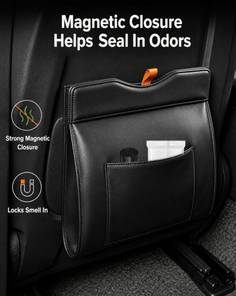 Cubo de basura para coche COZILO a prueba de fugas e impermeable con 60 bolsas