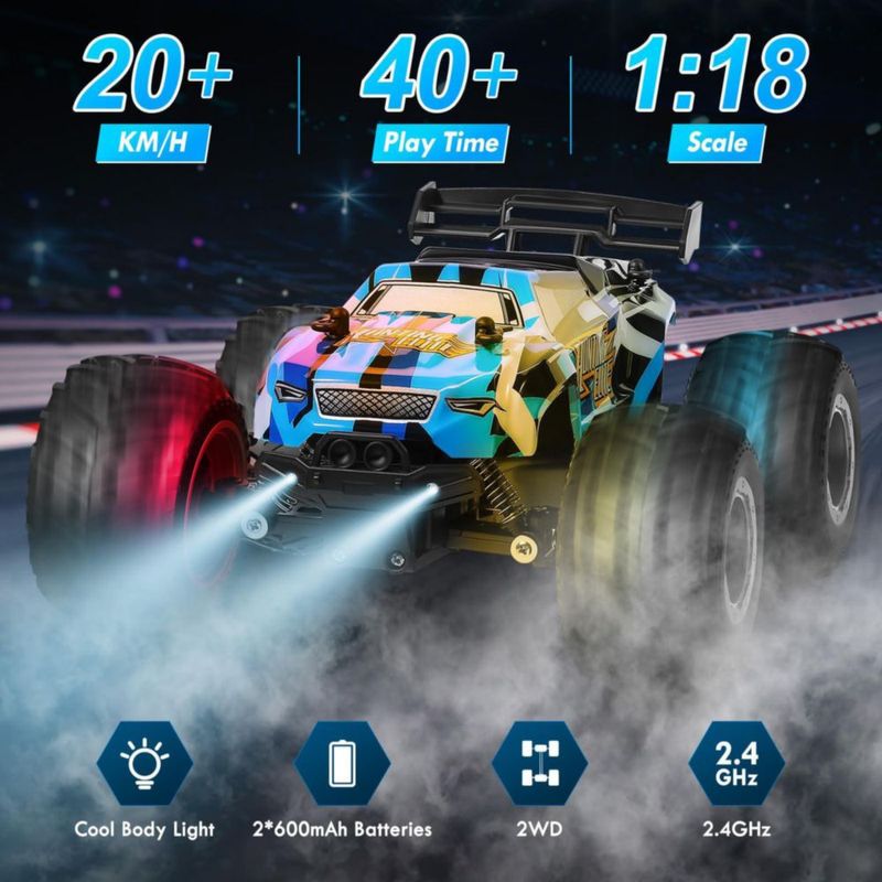 Coche RC HENEROAR 1:18 Todo Terreno 20 km/h LED