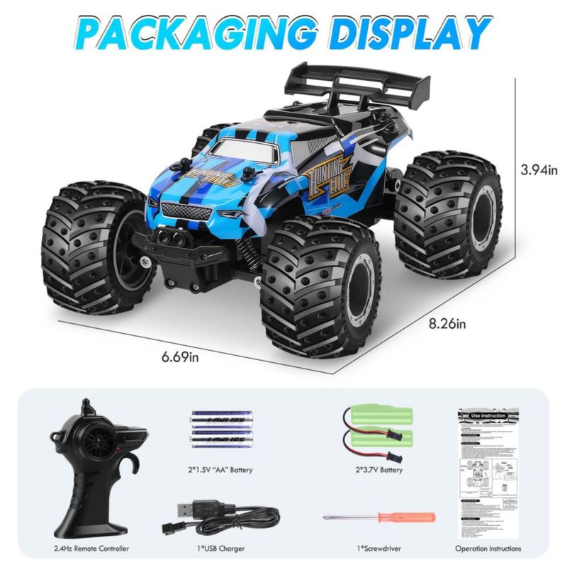 Coche RC HENEROAR 1:18 Todo Terreno 20 km/h LED