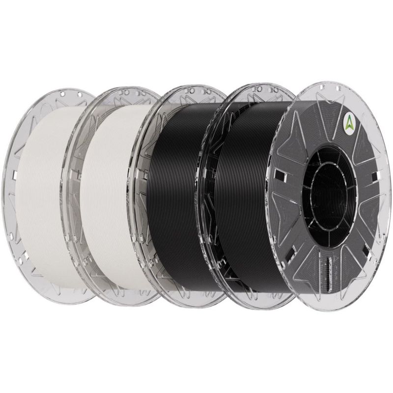 Filamento PLA Creality 1.75 mm 4 kg (paquete de 4) Negro/Blanco