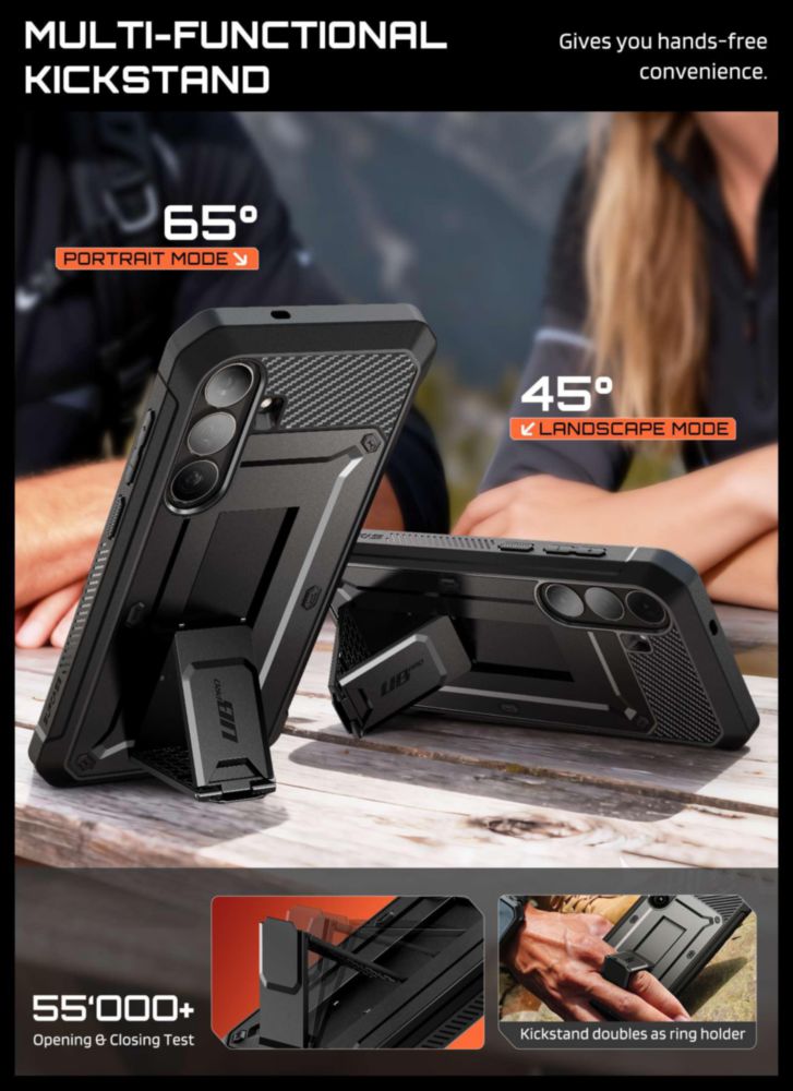 Funda SUPCASE Galaxy S26 FE Negra con Clip de Cinturón
