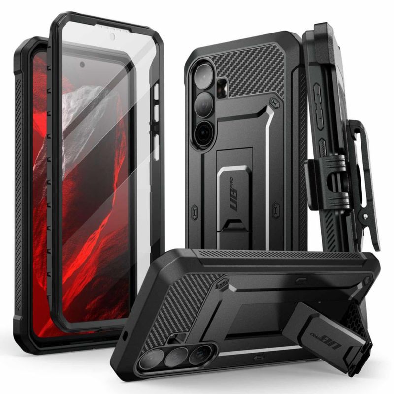 Funda SUPCASE Galaxy S26 FE Negra con Clip de Cinturón