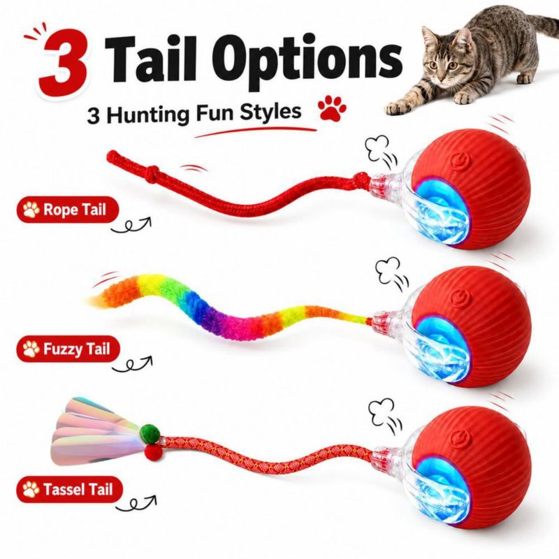 Pelota Interactiva Automática SilveWillo para Gatos y Perros