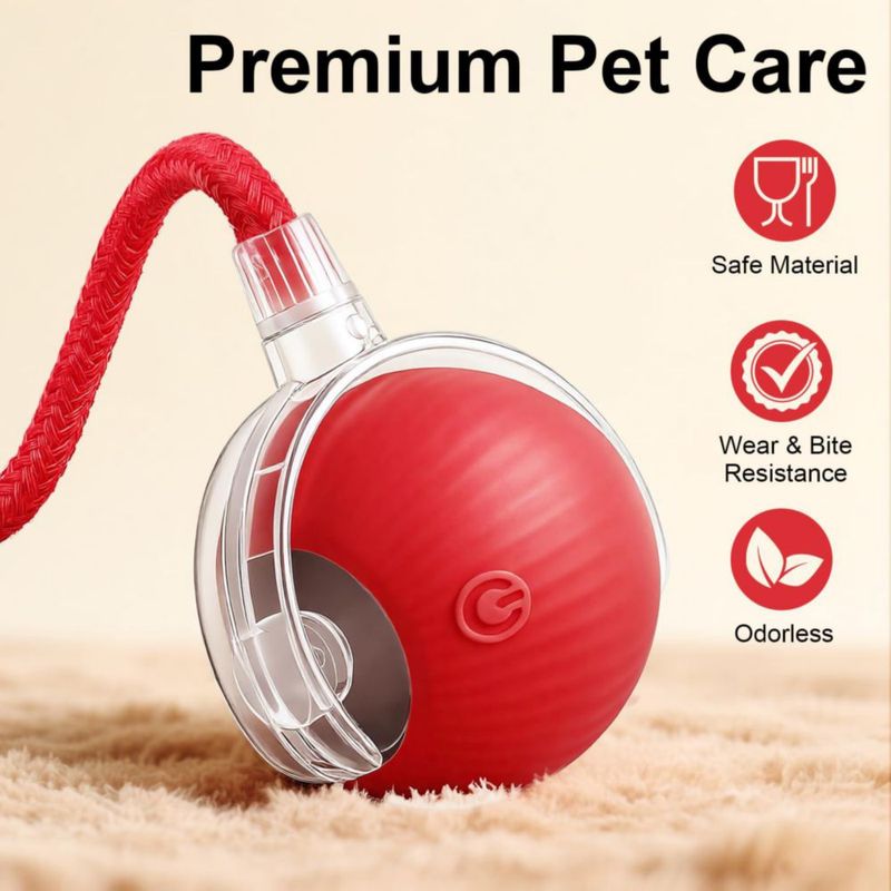 Pelota Interactiva Automática SilveWillo para Gatos y Perros