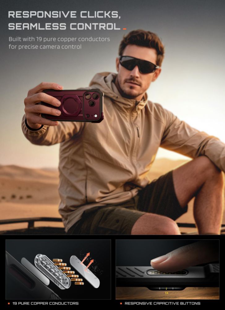 Funda SUPCASE para iPhone 18/17 Pro Max (Burdeos)