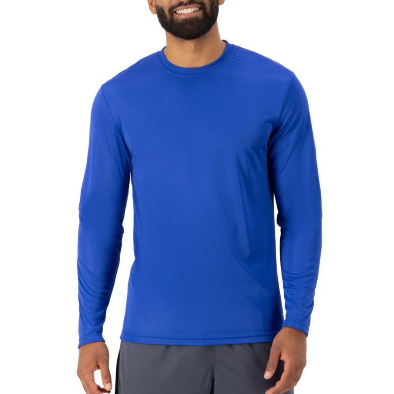 Camiseta Hanes de manga larga para hombre Cool DRI UPF 50+ - Deep Royal