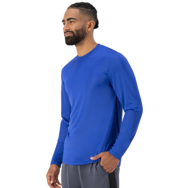 Camiseta Hanes de manga larga para hombre Cool DRI UPF 50+ - Deep Royal