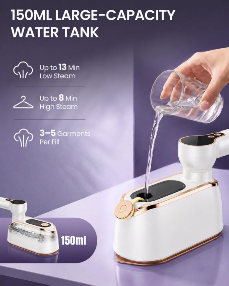 Vaporizador de ropa OGHom 1200 W 150 ml 120 V pantalla LCD
