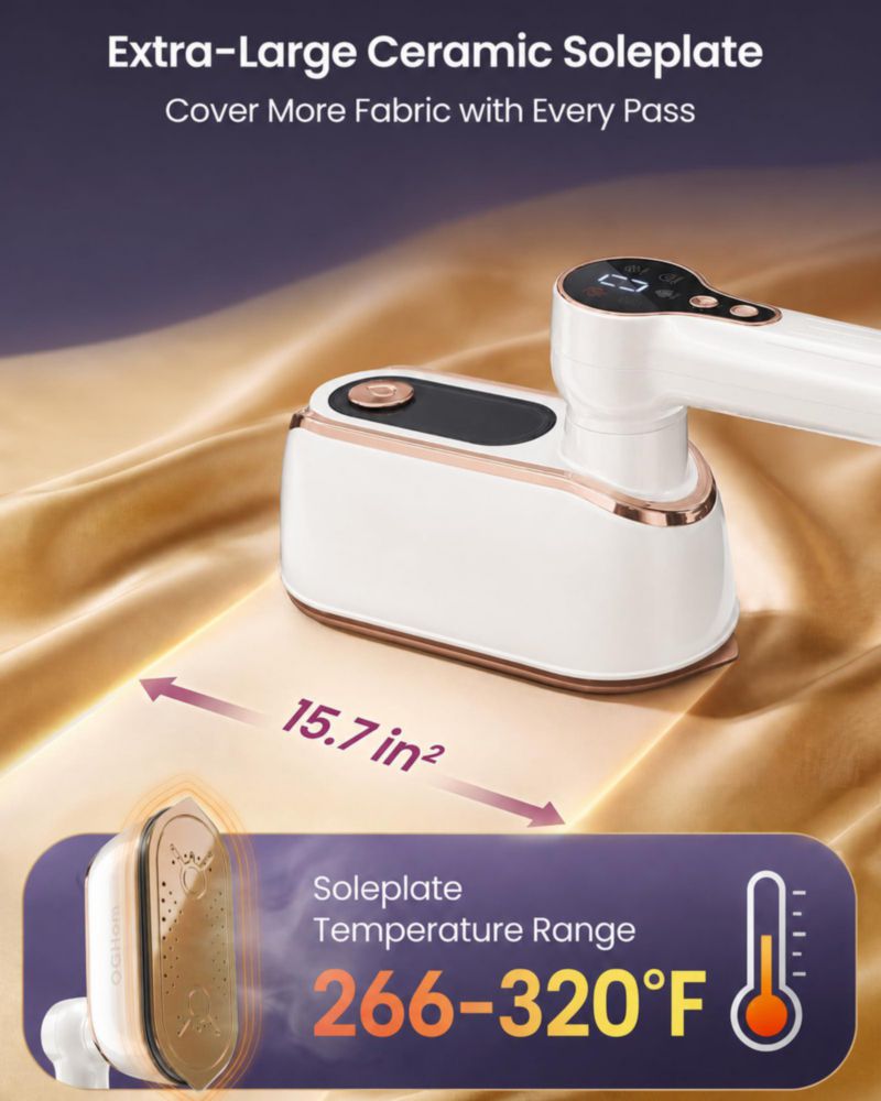 Vaporizador de ropa OGHom 1200 W 150 ml 120 V pantalla LCD