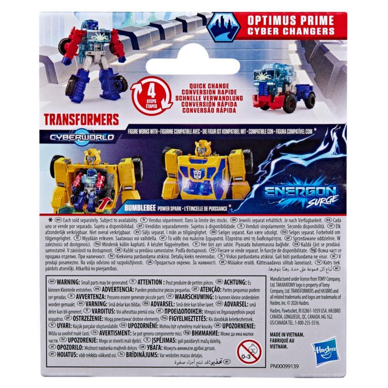Figura de acción Transformers Optimus Prime 10 cm Cyber Changers