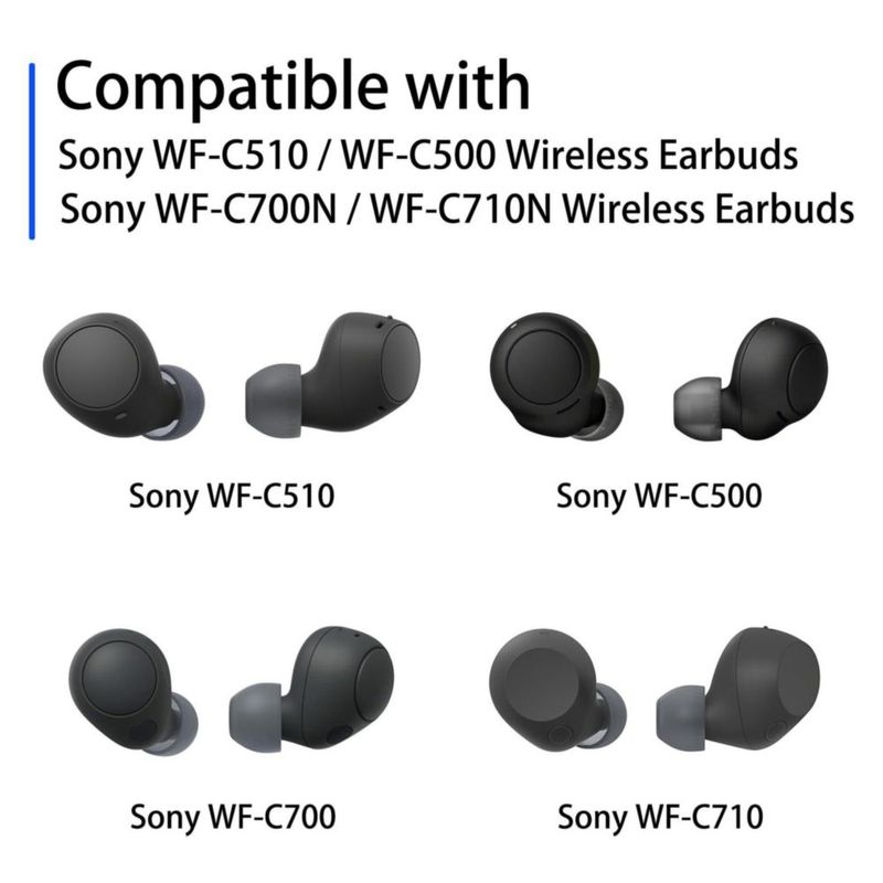 Puntas de silicona NANLANFAN para Sony WF-C510/WF-C500/WF-C710N (XS‑L)