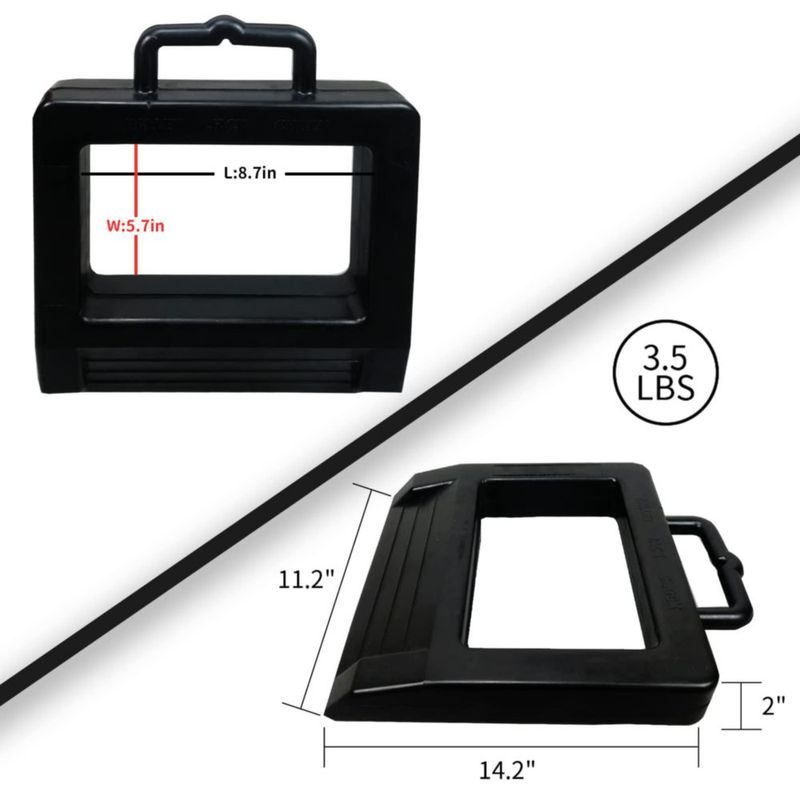 Cuña de goma para transpaleta ROBLOCK 36x28x5 cm negra (1 unidad)