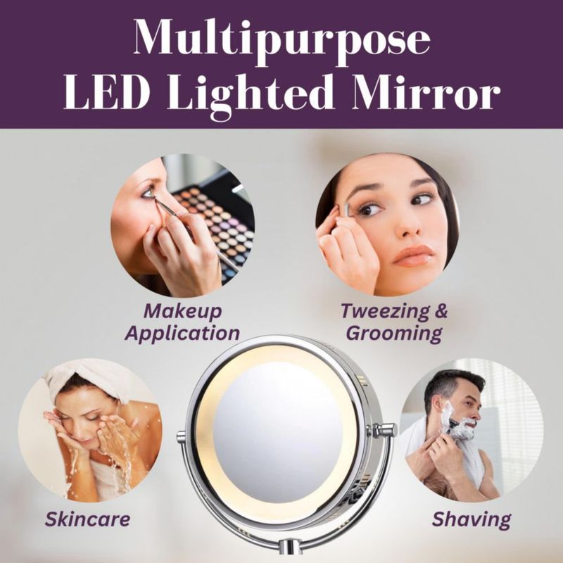 Espejo de Maquillaje JERDON 8X/1X Cromado HL88CLD
