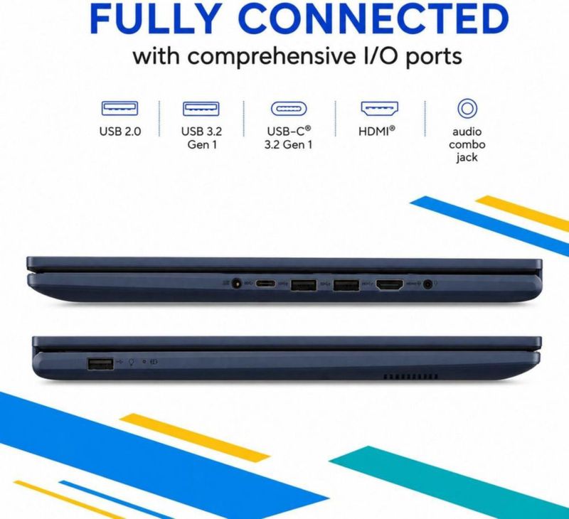 Portátil ASUS Vivobook 15 Intel Core i3 156" SSD de 512 GB