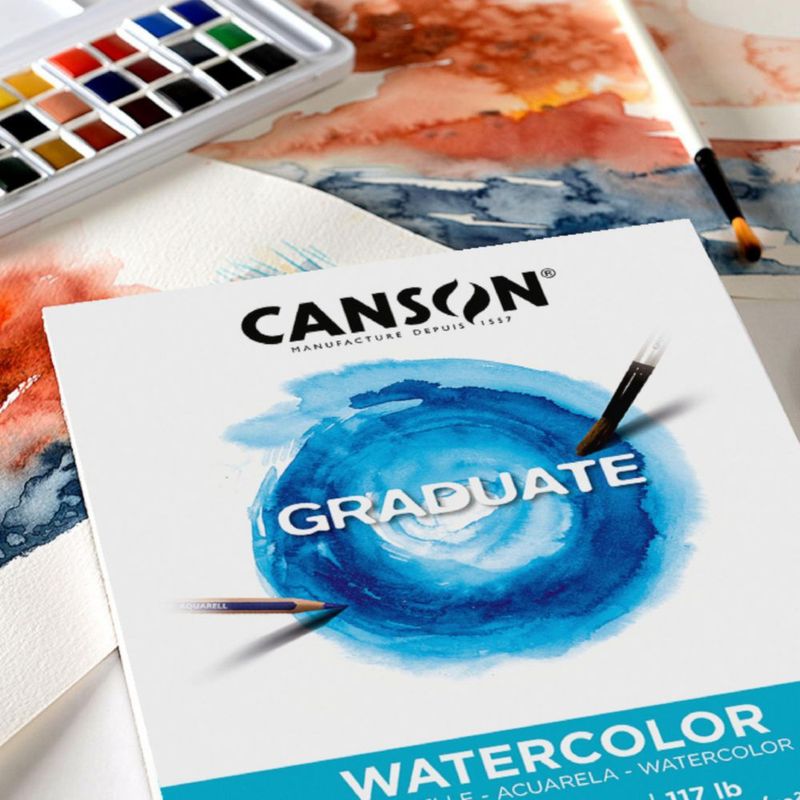 Bloc de Papel de Acuarela Canson 23 x 30 cm 250 g/m²