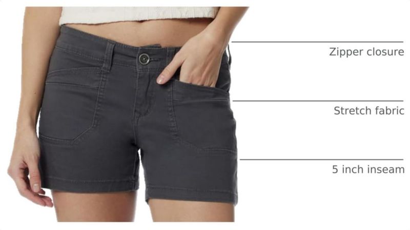 Pantalones cortos UNIONBAY Darcy 13 cm gris galaxia talla 7